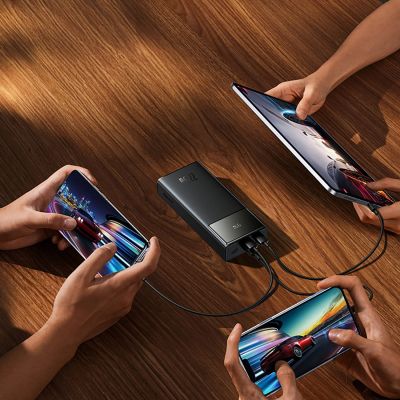 9. Powerbank Baseus Star-Lord 20000mAh 22,5W z wyświetlaczem cyfrowym i kablem USB-C 3A 30cm - czarny