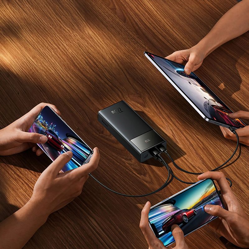 9. Powerbank Baseus Star-Lord 20000mAh 22,5W z wyświetlaczem cyfrowym i kablem USB-C 3A 30cm - czarny