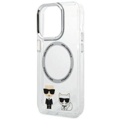 6. Etui Karl Lagerfeld Karl&Choupette Aluminium MagSafe na iPhone 14 Pro Max - przezroczyste