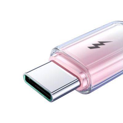 6. Kabel Joyroom S-A42 Crystal-Clear Series 3A USB-A - USB-C 1,2m - biały