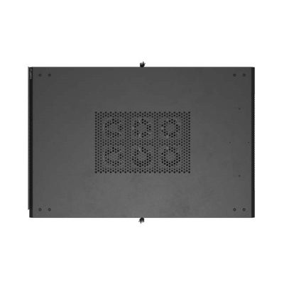 10. Szafa instalacyjna rack stojąca 19" 22U 800x1200 czarna drzwi perforowane Lanberg (flat pack)