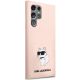 4. Etui Karl Lagerfeld Silicone Choupette na Samsung Galaxy S23 Ultra - różowe