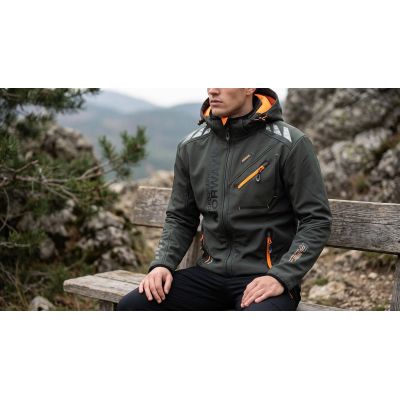 10. Kurtka Geographical Norway Softshell Royaute DB 068 M WY8027H/GN/Dark Grey / Orange