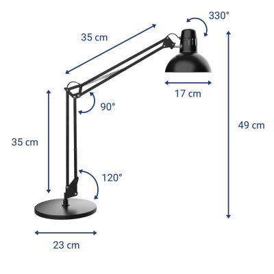 3. MAUL LED Tischleuchte MAULstudy mit StandfuĂź E27, schwarz