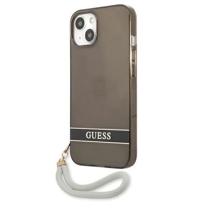 2. Etui Guess Translucent Strap na iPhone 13 mini - czarne
