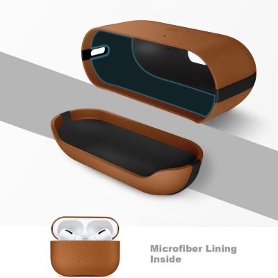8. Etui Tech-Protect NaturalFit na AirPods Pro 3 - brązowe