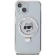 3. Etui Karl Lagerfeld Ring Stand Choupette Head MagSafe do iPhone 15 Plus - białe