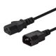 Kabel SAVIO CL-99 (C14 / IEC C14 / IEC 320 C14 M - C13 F; 1,2m; kolor czarny)
