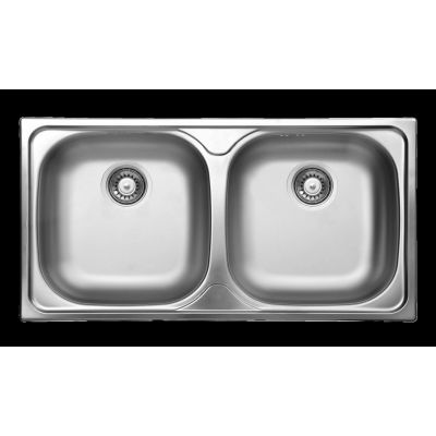 Zlewozmywak stalowy 2-komorowy ZEX 0203 5907650842385