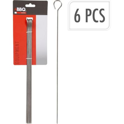 2. SZPIKULEC DO SZASZŁYKÓW 6SZT DŁ. 35,5CM STAL NIERDZEWNA