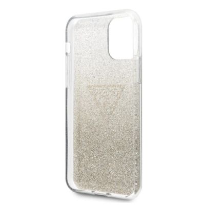 6. Etui Guess Glitter Triangle na iPhone 11 Pro Max - złote