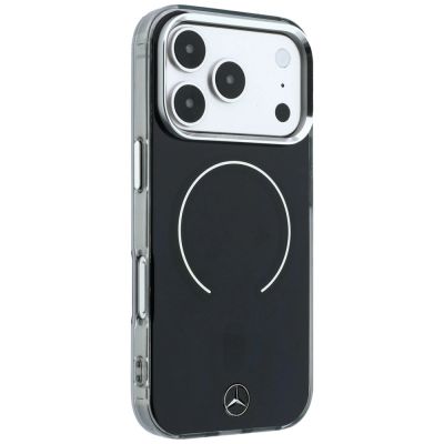 4. Etui Mercedes Double Layer Iconic Logo MagSafe na iPhone 18 Pro Max / 17 Pro Max - czarne