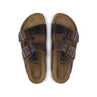 5. Klapki damskie Birkenstock Arizona Soft Footbed Oiled Leather Habana narrow wąskie (0452763)