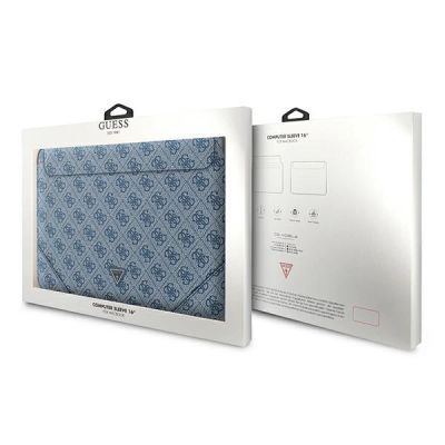 4. Pokrowiec Guess 4G Uptown Triangle Logo na laptopa 16'' - niebieski
