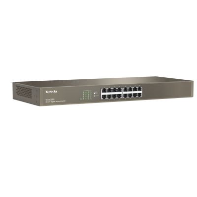 Tenda TEG1016G łącza sieciowe Nie zarządzany Gigabit Ethernet (10/100/1000) 1U Niebieski