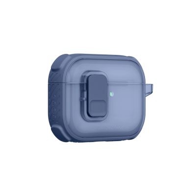 5. Etui AMAZINGTHING Titan Pro Mag Case Clear do AirPods Pro 3 - niebieskie