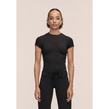 Koszulka damska CASALL Defined Rib Tee kolor czarny