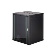 Szafa sieciowa wisząca DYNAmic 19" 16U rack 600x600, drzwi szyba, czarny, niedzielona, złożona, 60kg