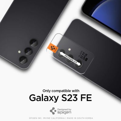 8. Osłona aparatu Spigen Glas.tR EZ Fit Optik Camera Protector na Samsung Galaxy S23 FE - czarna 2 szt.