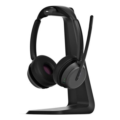 7. Zestaw słuchawkowy Bluetooth ANC z ładowarką EPOS IMPACT 1061T, z hybrydową aktywną redukcją szumów (ANC), kompatybilny z MS Teams