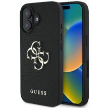 Etui Guess Grained Big 4G Logo Small Classic Logo na iPhone 16 - czarne
