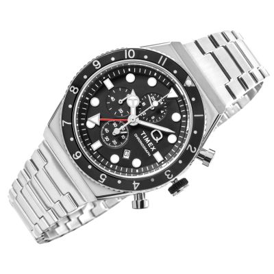 2. Zegarek Męski TIMEX Q Timex 3-Time Zone Chronograph TW2V69800 + BOX