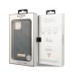 8. Etui Guess Peony Logo Plate MagSafe na iPhone 13 - szare