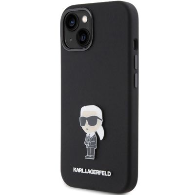 2. Etui Karl Lagerfeld Silicone Ikonik Metal Pin na iPhone 15 - czarne