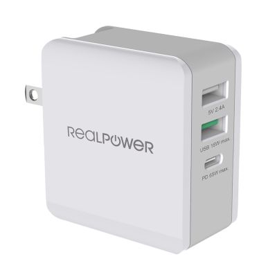 5. RealPower DeskCharge-65 Travel Uniwersalne Szary Prąd przemienny Wewnętrzna