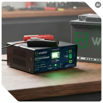11. Prostownik mikroprocesorowy 6-12V 15A + ładowarka do akumulatora W14017 WUBER