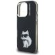 6. Etui Karl Lagerfeld IML Aquarelle Choupette & Logo na iPhone 16 Pro Max - czarne