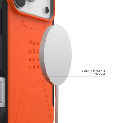 6. UAG Civilian MagSafe - etui do iPhone 17 Pro Max kompatybilne z MagSafe (orange)