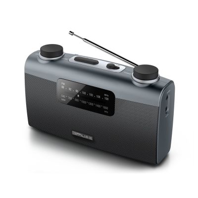 3. Muse M-058 R Przenośny Analogowy Czarny, Szary
