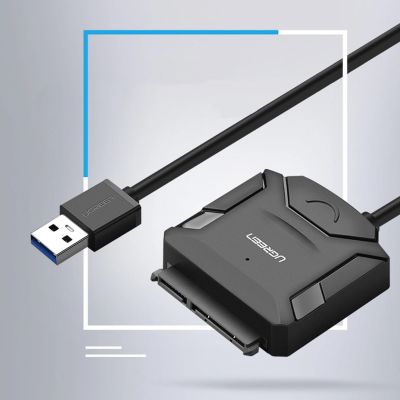 2. Ugreen kabel adapter do dysku 2.5'' / 3.5'' (USB-A 3.0 - SATA) czarny (CR108)