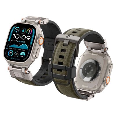 14. Pasek Spigen DuraPro Armor na Apple Watch 44 / 45 / 46 / 49 mm - zielony