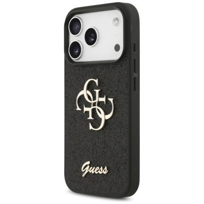 2. Etui Guess Fixed Glitter Big 4G na iPhone 17 Pro - czarne