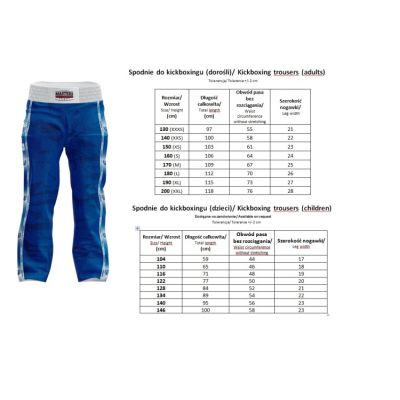5. Spodnie do kickboxingu MASTERS SKBP-M (WAKO APPROVED)