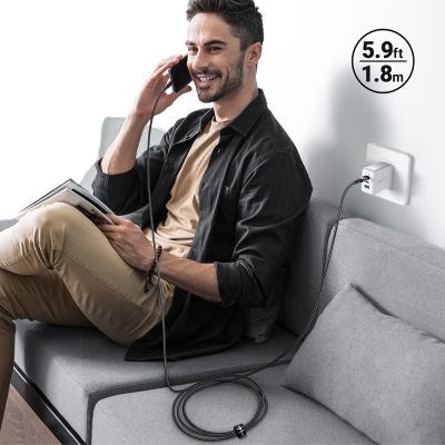 15. Kabel Acefast C4-01 Lightning - USB-C PD 30W 3A 480Mb/s 1,8m - czarny