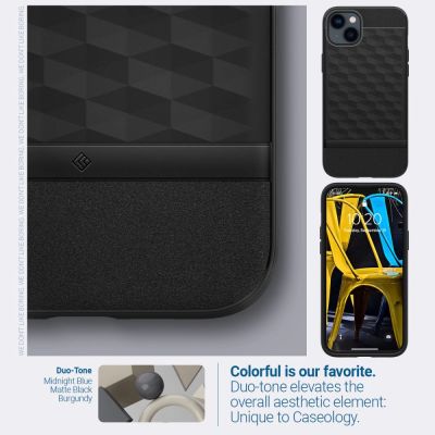 7. Etui Caseology Parallax Mag MagSafe na iPhone 14 Plus - czarny mat