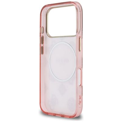 7. Etui Guess IML Peony Dot MagSafe na iPhone 17 Pro - różowe