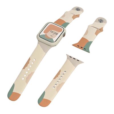 2. Silikonowy pasek Strap Moro bransoletka do zegarka opaska do Apple Watch 42 / 44 / 45 / 49 mm - wzór 5