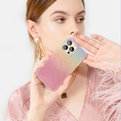 2. Kingxbar Travel Series luksusowe eleganckie etui na iPhone 13 Pro pomarańczowy (Sunset)