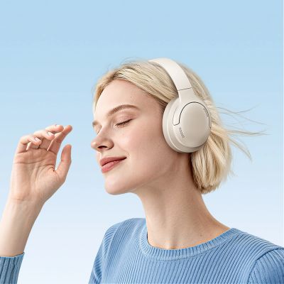 7. Słuchawki bezprzewodowe Baseus Bass BH1 Lite nauszne Bluetooth 6.0 - białe