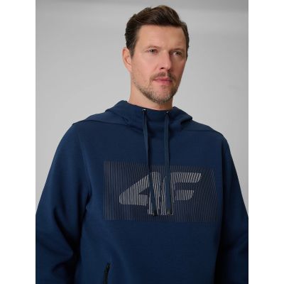5. Bluza dresowa regular z kapturem męska 4F 4FRSS26TSWSM2975-20S