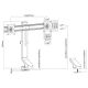 6. Uchwyt na dwa monitory / podwójny 17"-27" 14kg Maclean MC-854 VESA 75x75 100x100 pasuje do MC-848 i MC-849