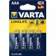 Zestaw baterii alkaliczne VARTA Longlife LR03 (AAA) (x 4)