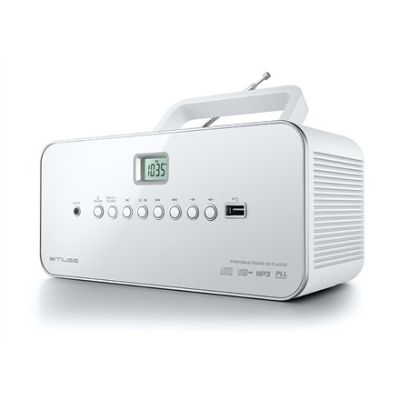 5. Radioodtwarzacz Muse M-28 RDW przenośne radio FM/CD/MP3/Jack/USB Biały