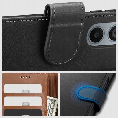 4. Etui Tech-Protect Wallet na Motorola EDGE 50 NEO - czarne