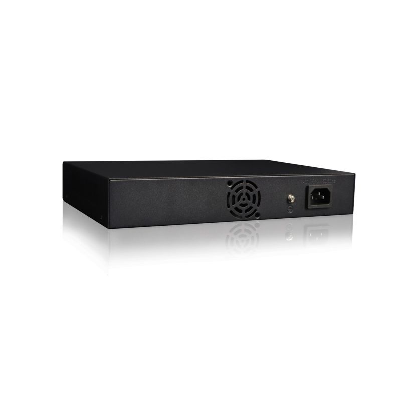 2. Zarządzalny przełącznik PoE+ LevelOne GB/L2 10-portowy 19" 180 W 1 Gb/s