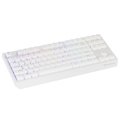 16. GENESIS Thor 230 TKL klawiatura Gaming USB + RF Wireless + Bluetooth QWERTY US English Biały
